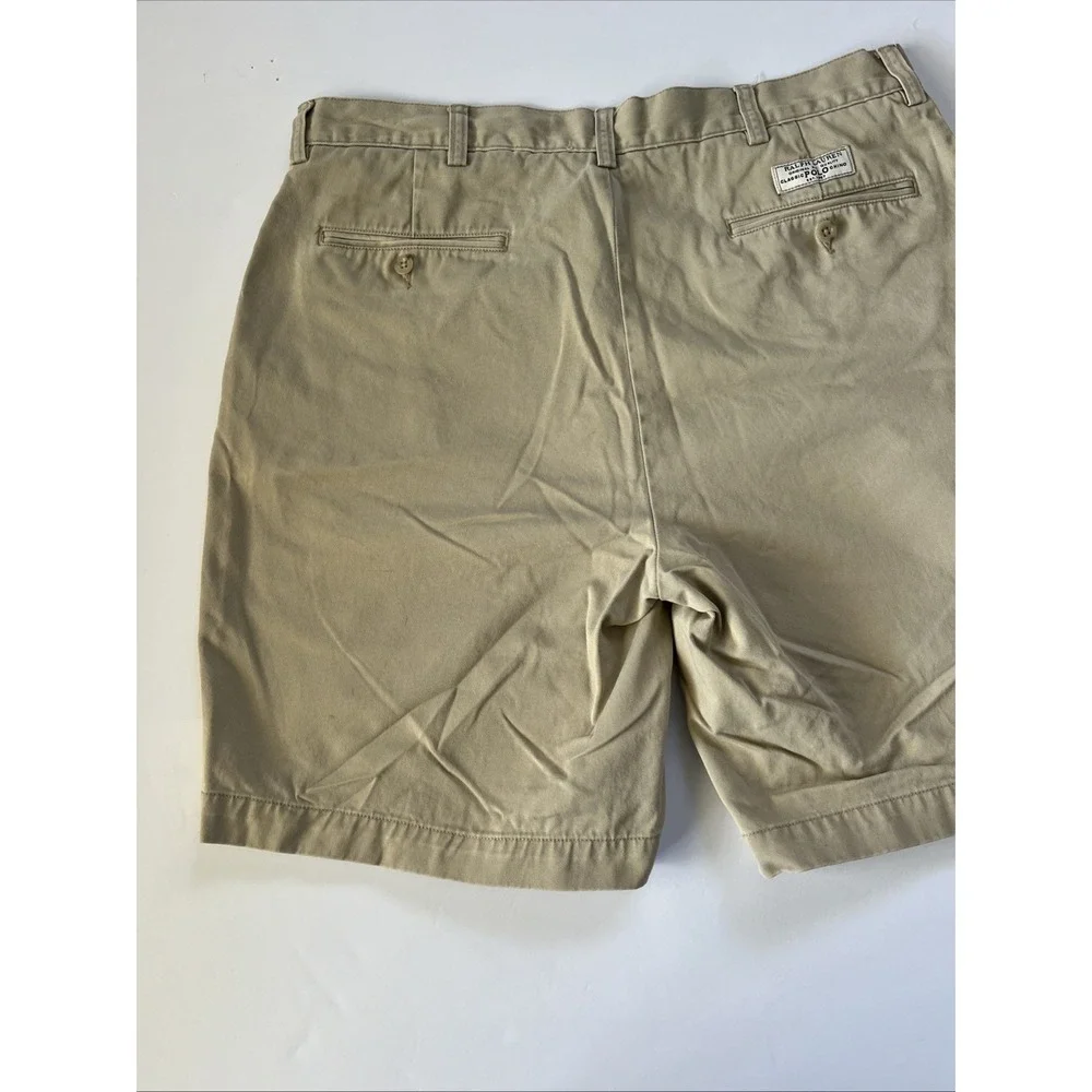 Polo Ralph Lauren Shorts Size 35 Khaki Cotton Prospect Classic Chino Golf Summer